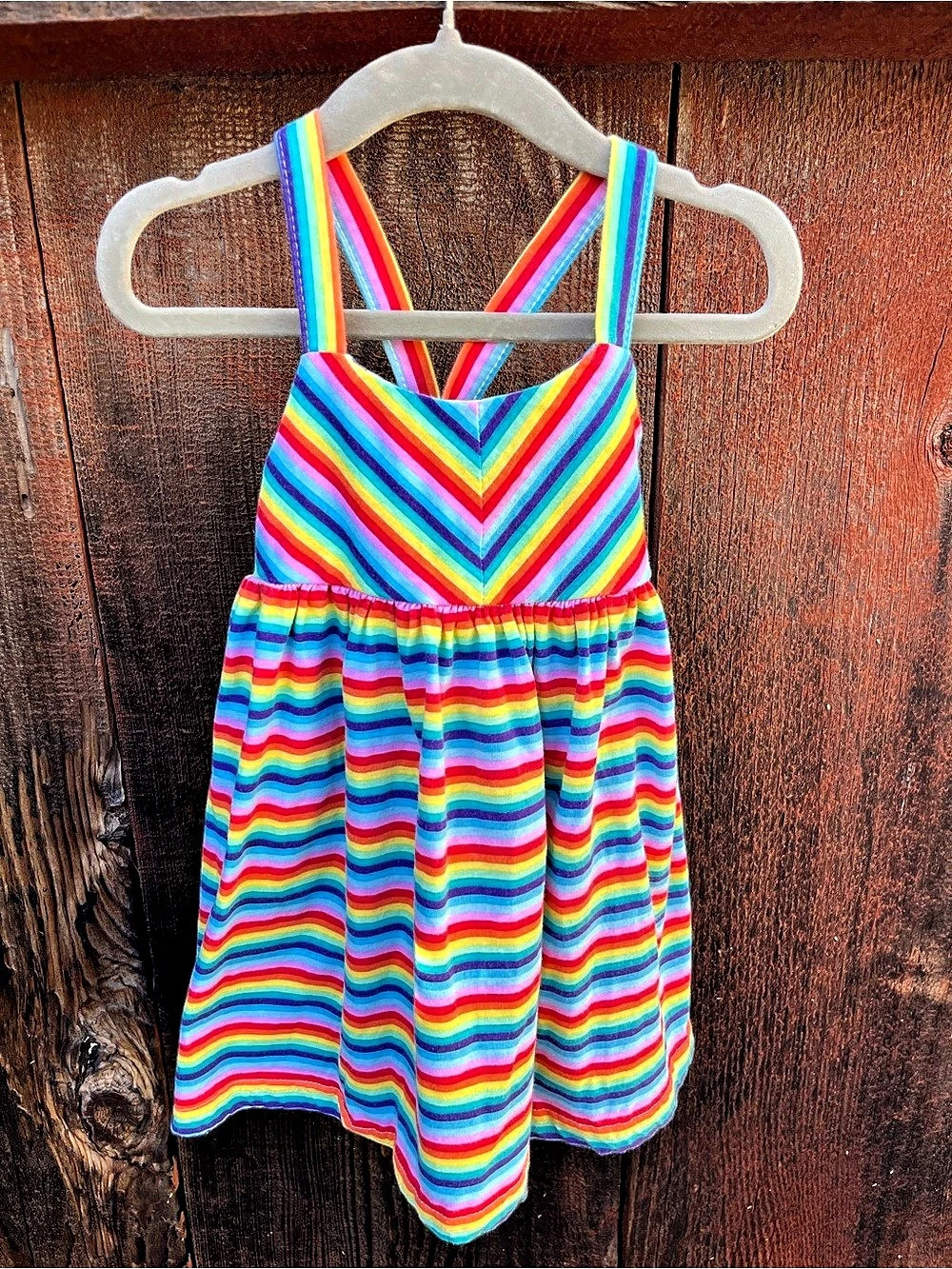 Blueberri Boulevard Girls Striped Rainbow Casual Dress Size 2T